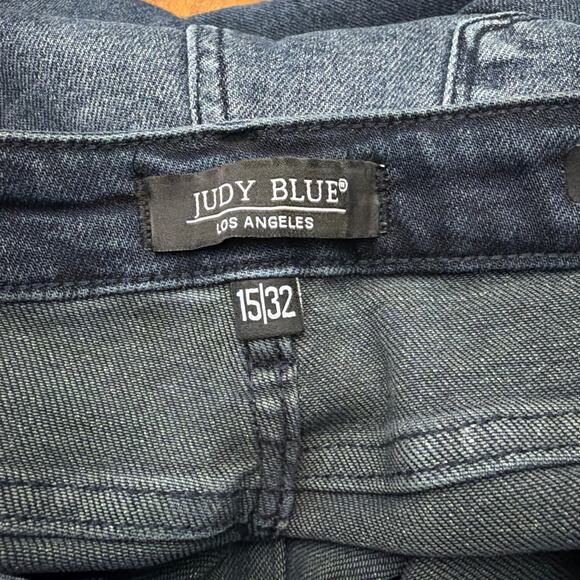 Judy Blue Womens Straight Fit Jeans Size 15/32 Button Fly Stretch Raw Hem - Picture 2 of 12